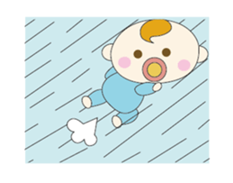 Baby moving at high speed sticker #13709197