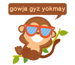 Happy turkmen monkey sticker #13710999