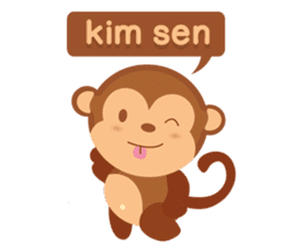 Happy turkmen monkey sticker #13711005