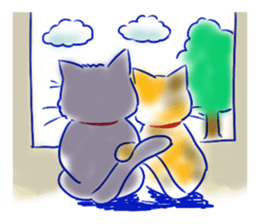 Tsundere cat harukiti sticker #13712453