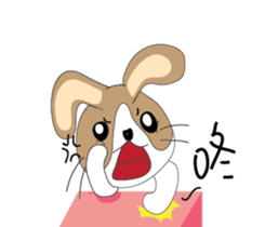 Dumbfounded rabbit sticker #13712651