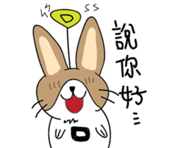 Dumbfounded rabbit sticker #13712664