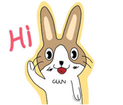 Dumbfounded rabbit sticker #13712665