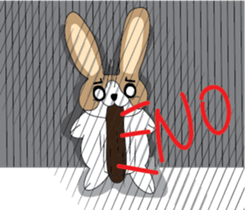 Dumbfounded rabbit sticker #13712668