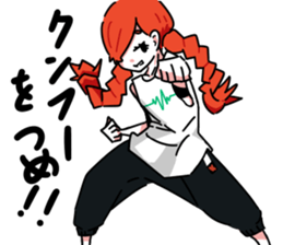 Girls at the bus stop. sticker #13713340