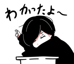 Girls at the bus stop. sticker #13713349