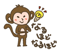 Monkey of slant eyes sticker #13715400