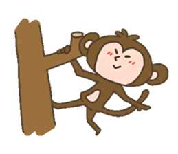 Monkey of slant eyes sticker #13715436