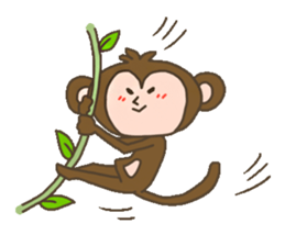 Monkey of slant eyes sticker #13715437