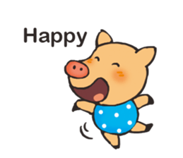 I am happy pig! sticker #13716783