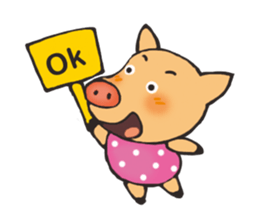I am happy pig! sticker #13716786