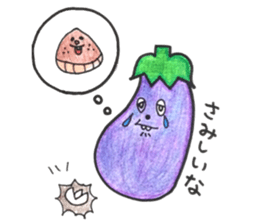 persimmon boy and eggplant boy2 sticker #13717007