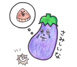 persimmon boy and eggplant boy2 sticker #13717007