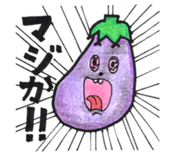 persimmon boy and eggplant boy2 sticker #13717009