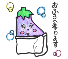 persimmon boy and eggplant boy2 sticker #13717010