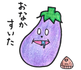 persimmon boy and eggplant boy2 sticker #13717011