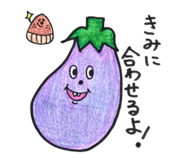 persimmon boy and eggplant boy2 sticker #13717012
