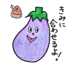 persimmon boy and eggplant boy2 sticker #13717012