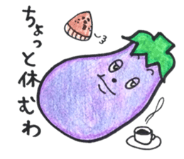 persimmon boy and eggplant boy2 sticker #13717013