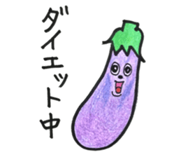 persimmon boy and eggplant boy2 sticker #13717016