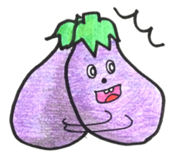 persimmon boy and eggplant boy2 sticker #13717019