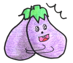 persimmon boy and eggplant boy2 sticker #13717019