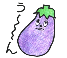 persimmon boy and eggplant boy2 sticker #13717020