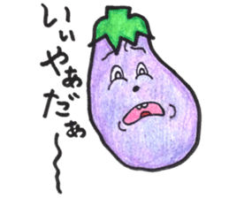 persimmon boy and eggplant boy2 sticker #13717022