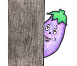 persimmon boy and eggplant boy2 sticker #13717028