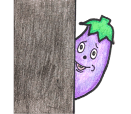 persimmon boy and eggplant boy2 sticker #13717028