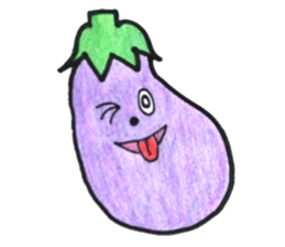 persimmon boy and eggplant boy2 sticker #13717031