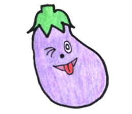 persimmon boy and eggplant boy2 sticker #13717031