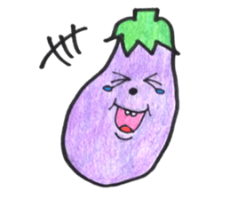 persimmon boy and eggplant boy2 sticker #13717034