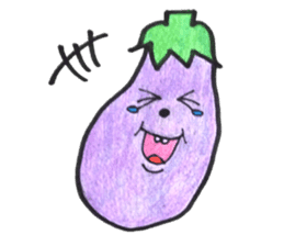 persimmon boy and eggplant boy2 sticker #13717034