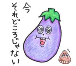 persimmon boy and eggplant boy2 sticker #13717035