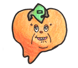 persimmon boy and eggplant boy2 sticker #13717038