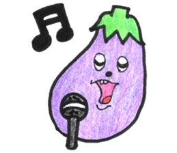 persimmon boy and eggplant boy2 sticker #13717040