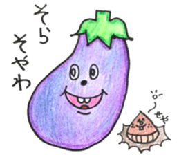 persimmon boy and eggplant boy2 sticker #13717041
