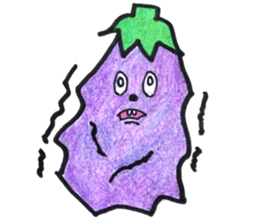 persimmon boy and eggplant boy2 sticker #13717044