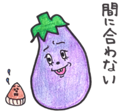 persimmon boy and eggplant boy2 sticker #13717045