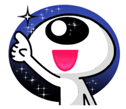 one eye alien sticker sticker #13718975