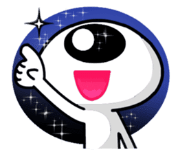one eye alien sticker sticker #13718975