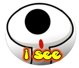 one eye alien sticker sticker #13718980