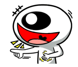 one eye alien sticker sticker #13718982