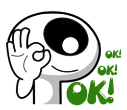 one eye alien sticker sticker #13718990