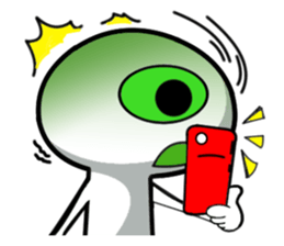 one eye alien sticker sticker #13719002