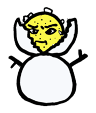 orange and dog sticker #13719459