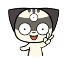 Three eyes cat of the Galatine sticker #13721623