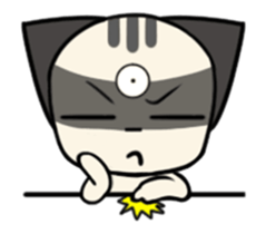 Three eyes cat of the Galatine sticker #13721624