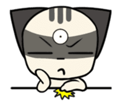 Three eyes cat of the Galatine sticker #13721624